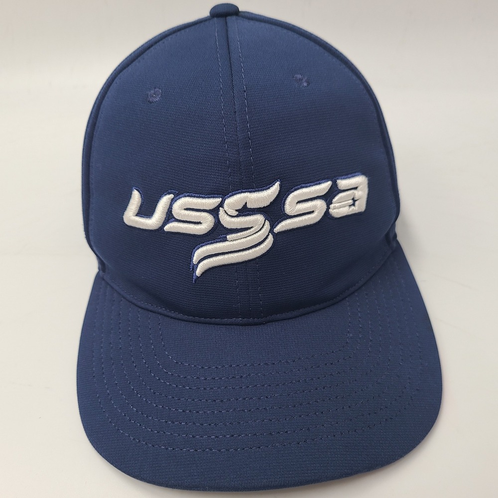USSSA Hat Fitted (Seems S-M) Blue Baseball Slow Pitch Softball Association Men‎